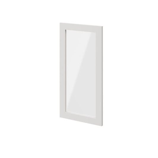 Dør til korpus 37,5 x 75 cm GoodHome Atomia hvid/gennemsigtigt glas