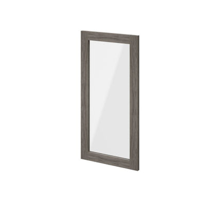 Dør til korpus 37,5 x 75 cm GoodHome Atomia grå eg/gennemsigtigt glas