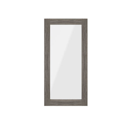 Dør til korpus 37,5 x 75 cm GoodHome Atomia grå eg/gennemsigtigt glas