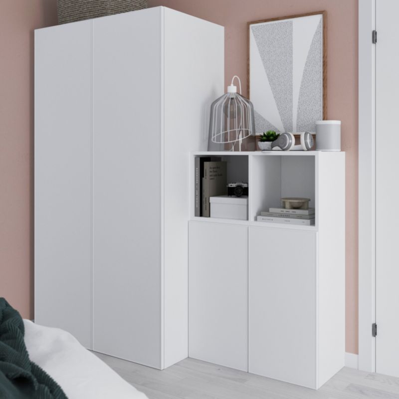 Dør til korpus 37,5 x 75 cm GoodHome Atomia med ramme i mat hvid