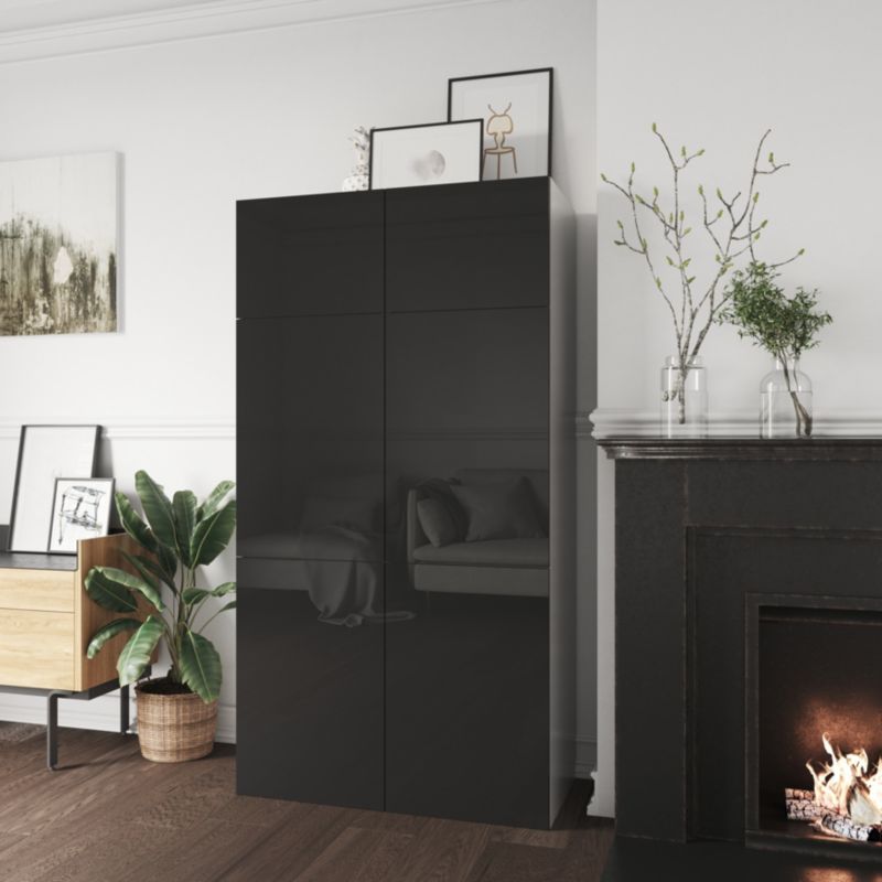 Dør til korpus 50 x 187,5 cm GoodHome Atomia antracit højglans