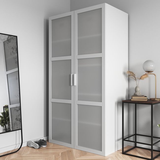 Dør til korpus 50 x 187,5 cm GoodHome Atomia hvid/matglas