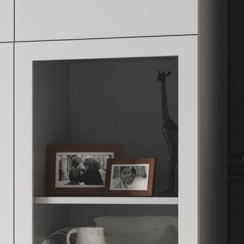 Dør til korpus 50 x 187,5 cm GoodHome Atomia hvid/gennemsigtigt glas