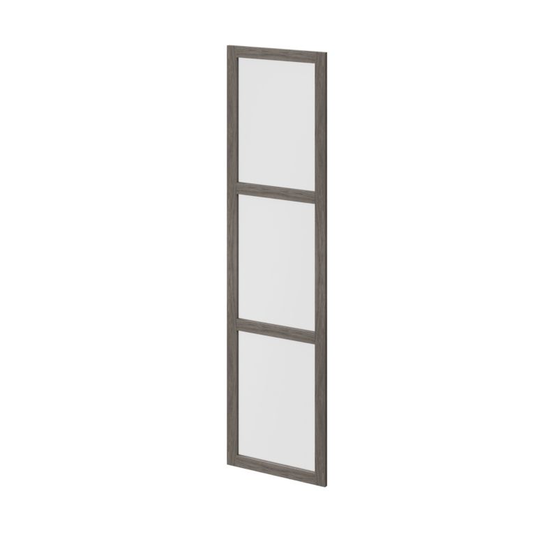 Dør til korpus 50 x 187,5 cm GoodHome Atomia grå eg/mat hvidt glas