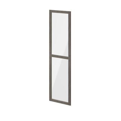 Dør til korpus 50 x 187,5 cm GoodHome Atomia grå eg/gennemsigtigt glas