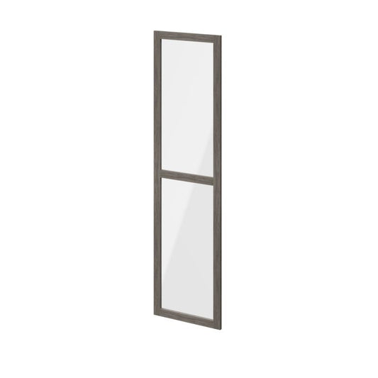 Dør til korpus 50 x 187,5 cm GoodHome Atomia grå eg/gennemsigtigt glas