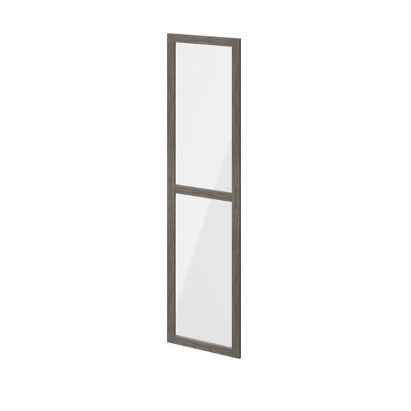 Dør til korpus 50 x 187,5 cm GoodHome Atomia grå eg/gennemsigtigt glas