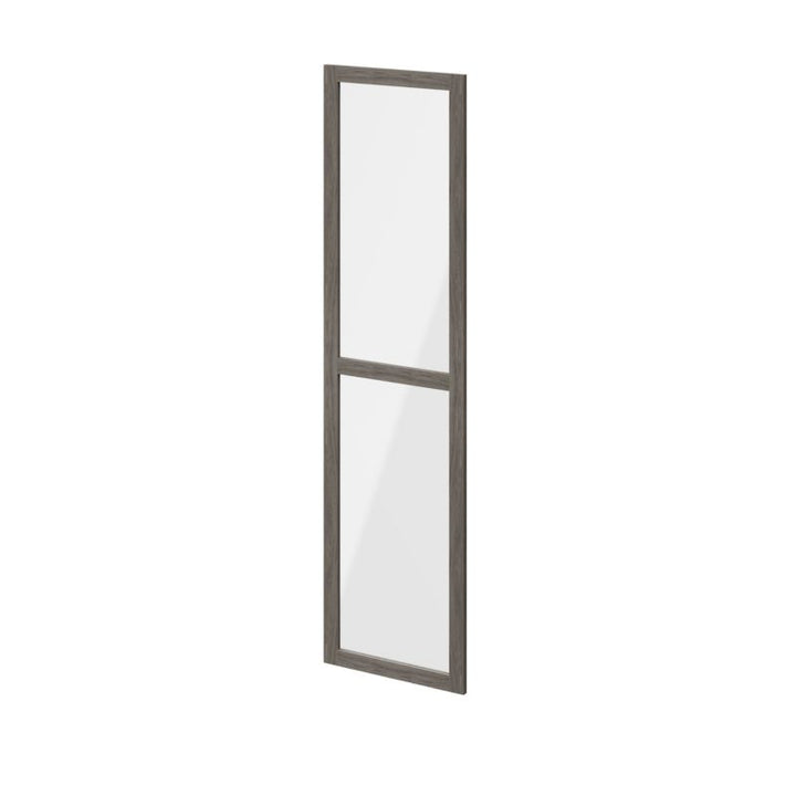 Dør til korpus 50 x 187,5 cm GoodHome Atomia grå eg/gennemsigtigt glas