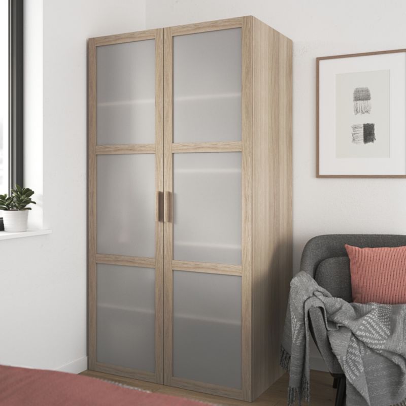 Dør til korpus 50 x 187,5 cm GoodHome Atomia eg/matglas