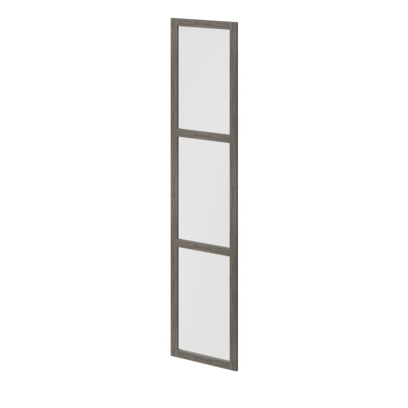 Dør til korpus 50 x 225 cm GoodHome Atomia grå eg/mat hvidt glas