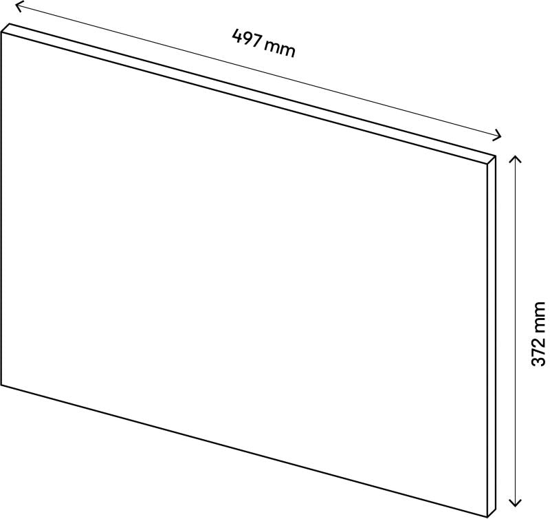 Dør til korpus 50 x 37,5 cm GoodHome Atomia grå eg