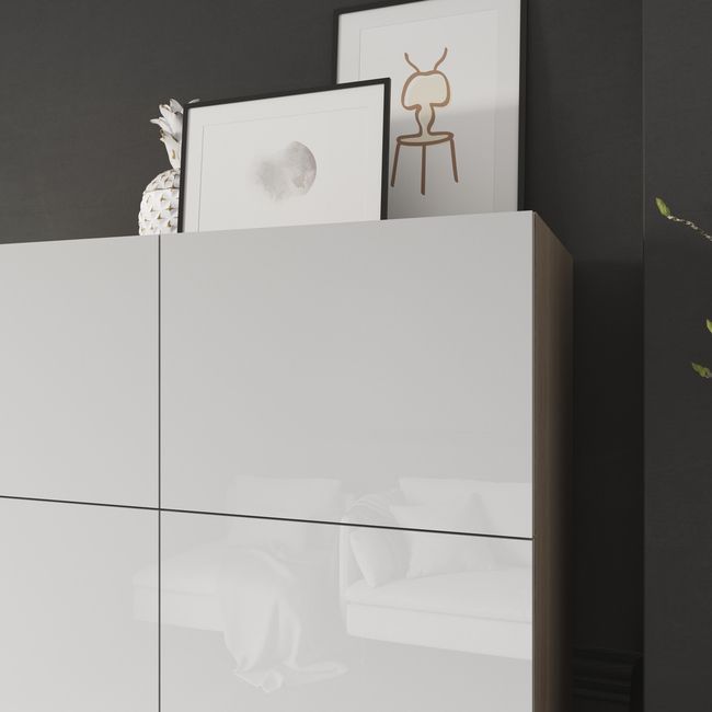 Dør til korpus 50 x 75 cm GoodHome Atomia hvid højglans