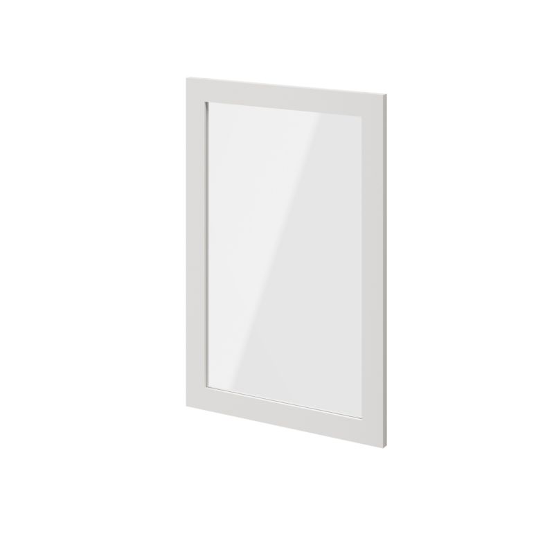 Dør til korpus 50 x 75 cm GoodHome Atomia hvid/gennemsigtigt glas