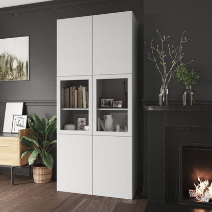 Dør til korpus 50 x 75 cm GoodHome Atomia hvid/gennemsigtigt glas
