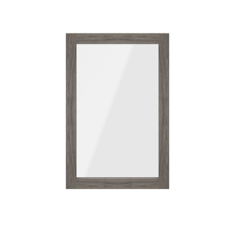 Dør til korpus 50 x 75 cm GoodHome Atomia grå eg/gennemsigtigt glas