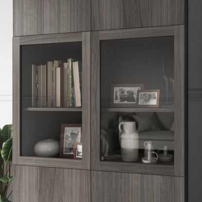 Dør til korpus 50 x 75 cm GoodHome Atomia grå eg/gennemsigtigt glas