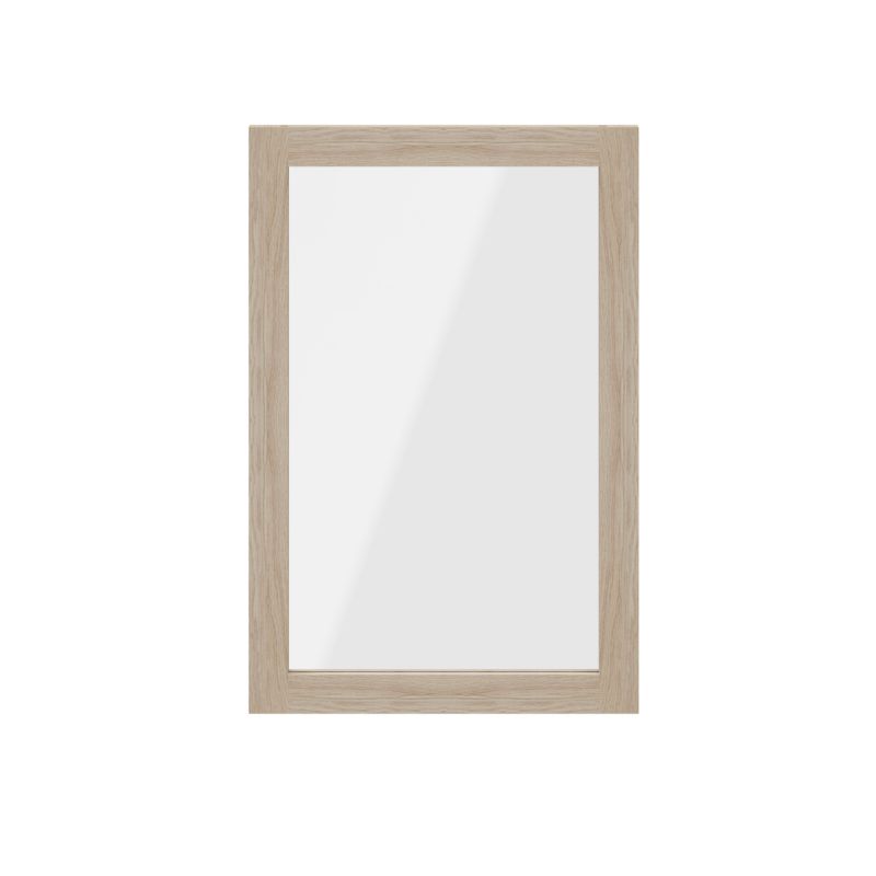 Dør til korpus 50 x 75 cm GoodHome Atomia eg/gennemsigtigt glas