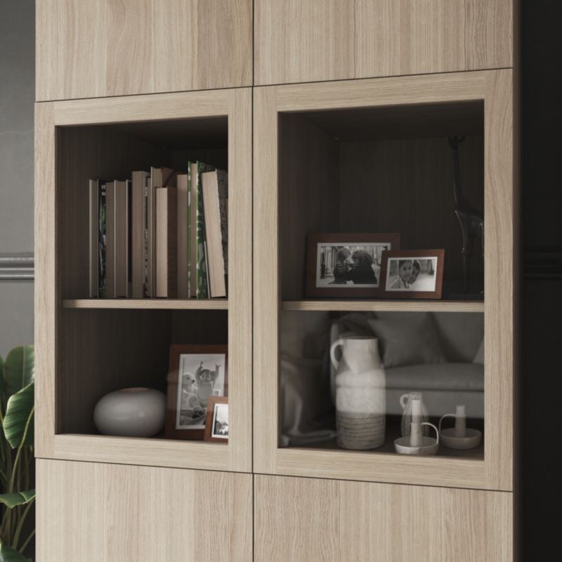 Dør til korpus 50 x 75 cm GoodHome Atomia eg/gennemsigtigt glas