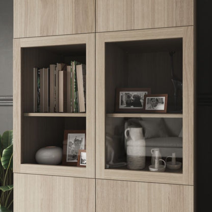 Dør til korpus 50 x 75 cm GoodHome Atomia eg/gennemsigtigt glas