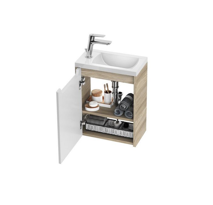 Badeværelsesskabslåge SD 400 CLASSIC Venstre 375x530x25 mm Hvid | 8595096890595