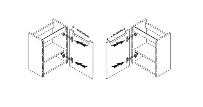 Badeværelsesskabslåge SD 400 CLASSIC Venstre 375x530x25 mm Hvid | 8595096890595