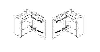 Skabslåge Ravak SD 400 CLASSIC 37,5x53x2,5 cm Hvid Højre