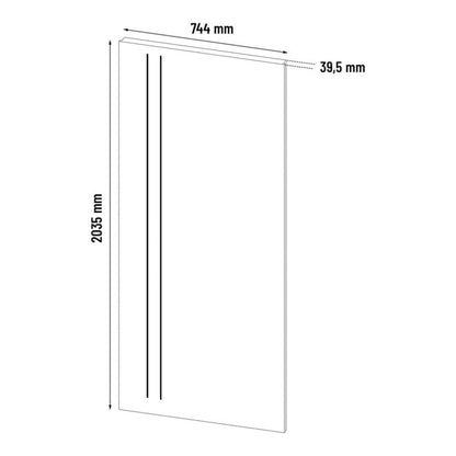 Indvendig dør Exmoor Due 70 Højre Hvid 2035x844 mm