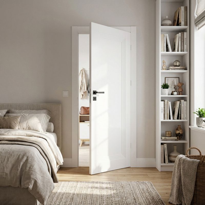Indvendig dør Tanaro 80 cm Højre Hvid