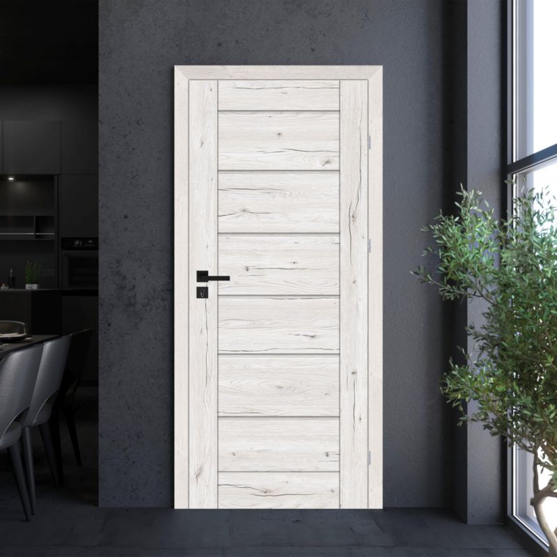Fyldig Dør Toreno 70x204 cm Venstre Egetræ Sølv
