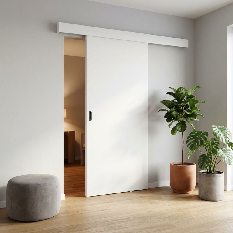 Skydedør Exmoor 80 cm Hvid