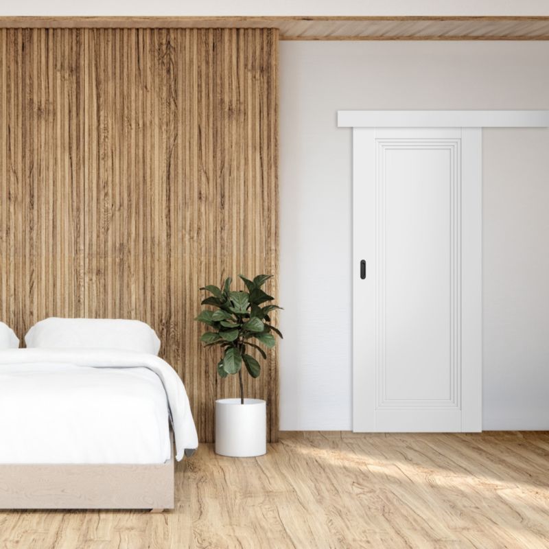 Skydedør Tanaro 90 cm Hvid Mat