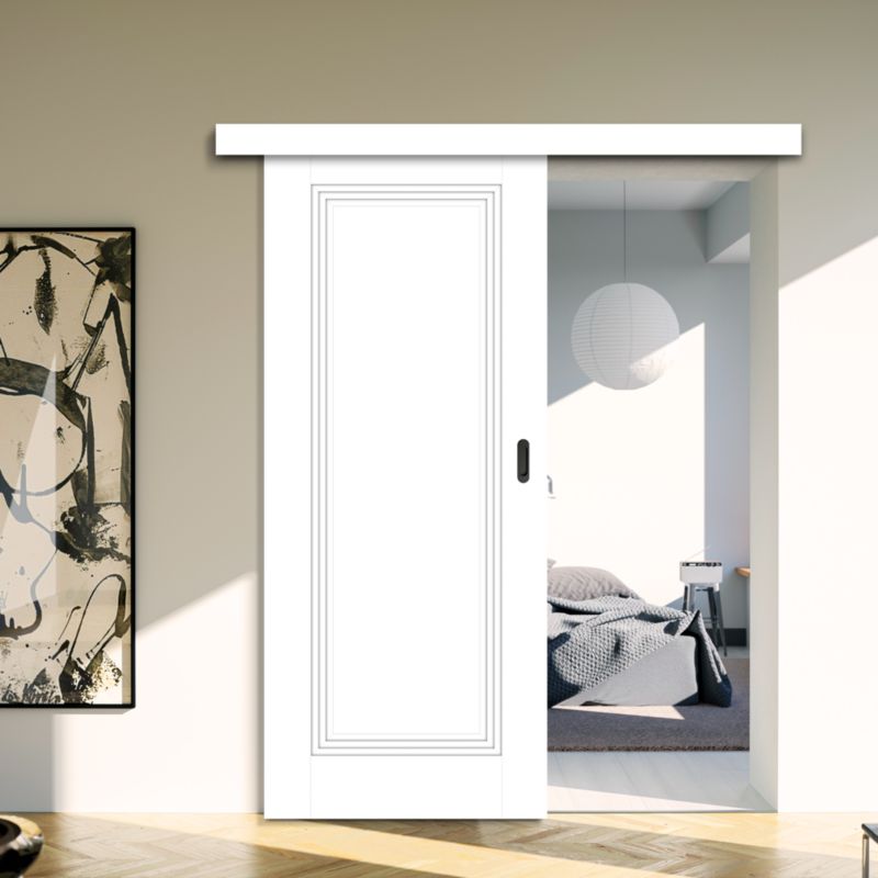 Skydedør Tanaro 90 cm Hvid Mat
