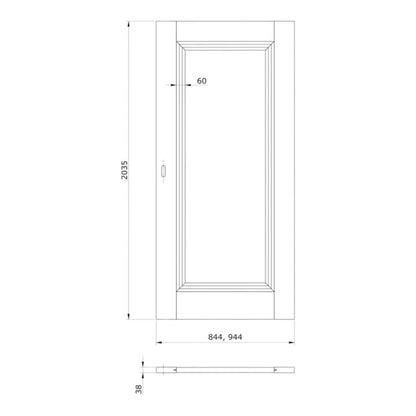 Skydedør Tanaro 90 cm Hvid Mat