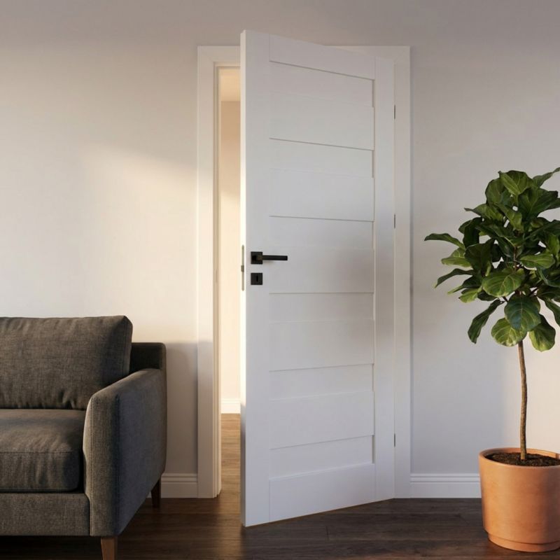 Massiv Indvendig Dør Trame 60 Højre Hvid 203x64 cm