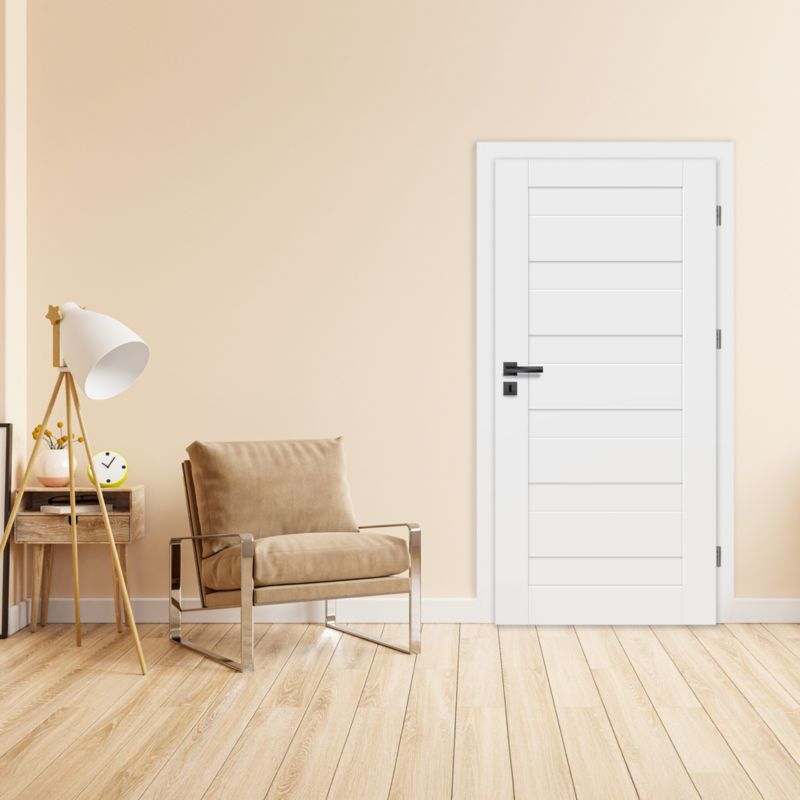 Massiv Indvendig Dør Trame 60 Højre Hvid 203x64 cm