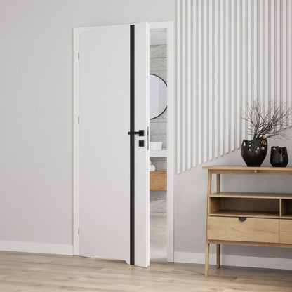 Indvendig dør Exmoor 70 venstre hvid sort glas
