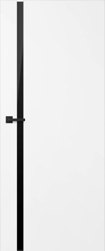 Inderdør Exmoor 70 Højre Hvid Sort Glas