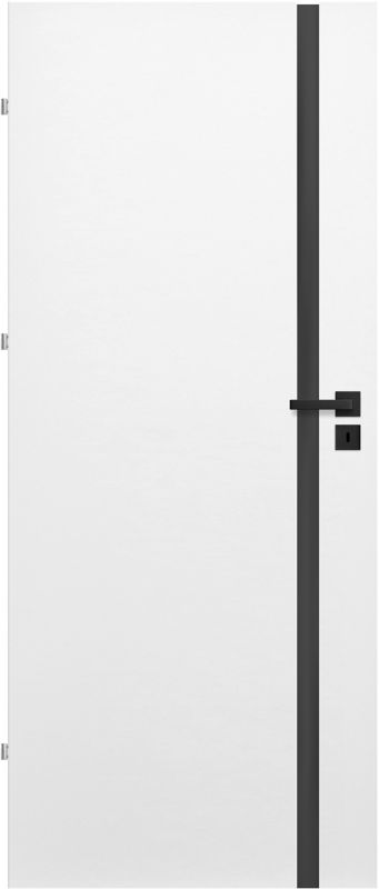 Dør Exmoor 80 Venstre Hvid Sort Glas