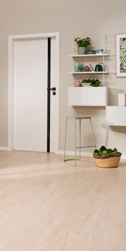 Indvendig dør Exmoor 80 Højre Hvid Sort Glas