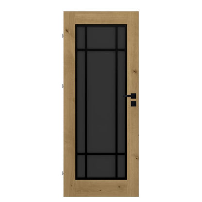 Indvendig dør Fortia Bali 80 cm venstre Boston Eg Røget Glas