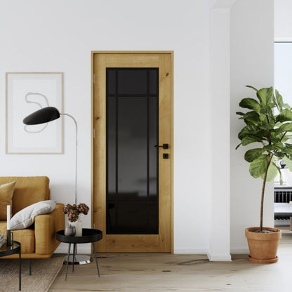 Indvendig Dør Bali 90x203,5 cm Højre Boston Eg Røget Glas
