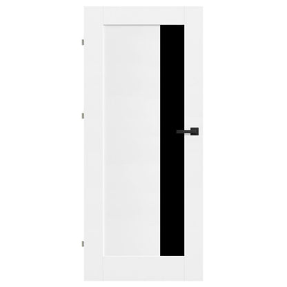 Indvendig dør Fado 70 Venstre Hvid Mat Med Sort Glas