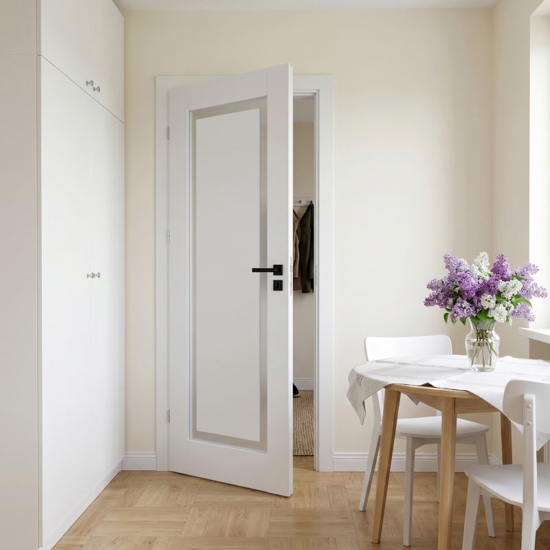 Indvendig dør Fresno 70 Venstre Hvid 2035x744x40 mm