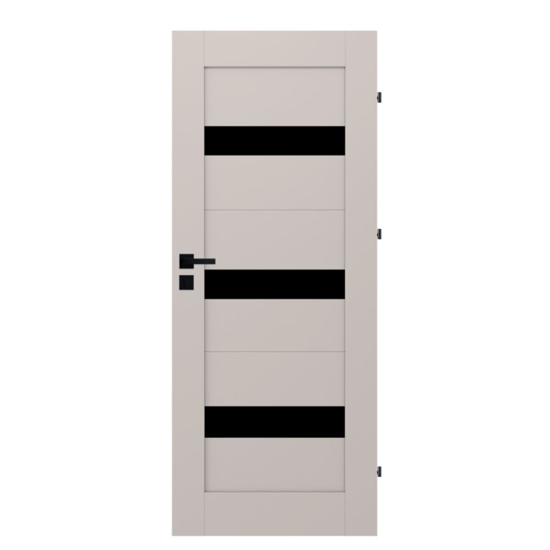 Indvendig dør Fortia Kos Kashmir 80 Højre Sort Glas