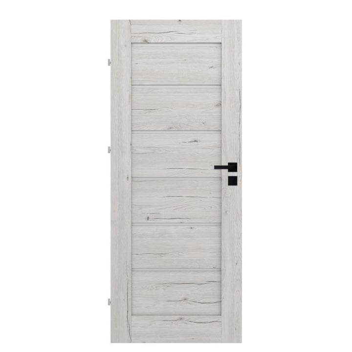 Inderdør Fortia Toreno Silver 80 Venstre Slim Hvid Glas