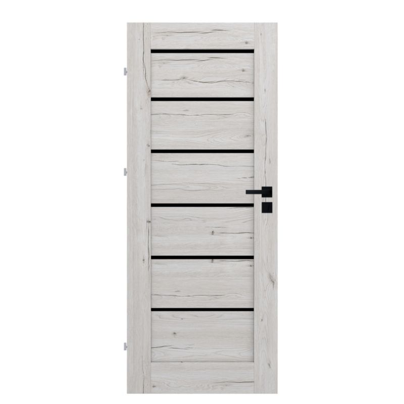 Indvendig dør Fortia Toreno Silver 80 Venstre Slim Sort Glas