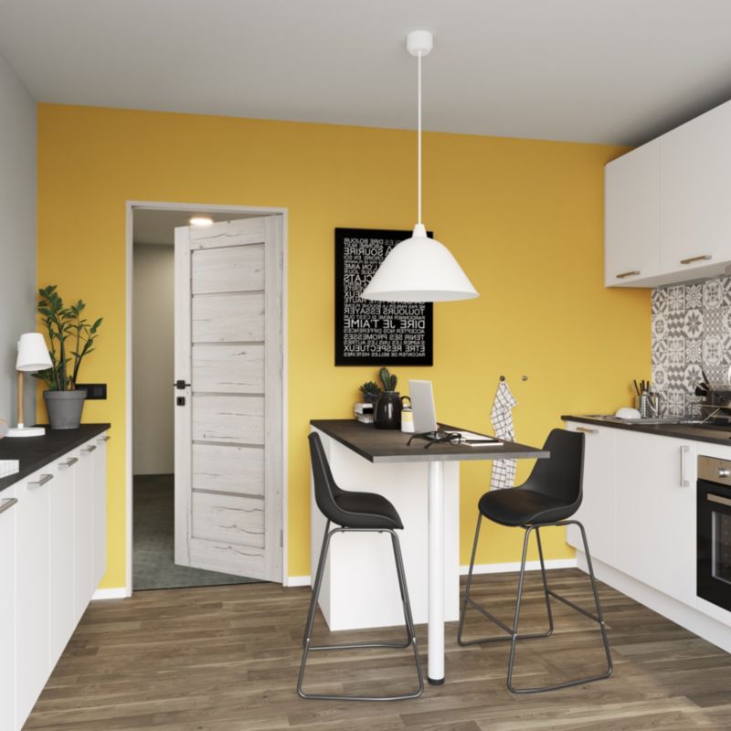 Indvendig dør Toreno 80 cm Højre Slim Hvid Glas