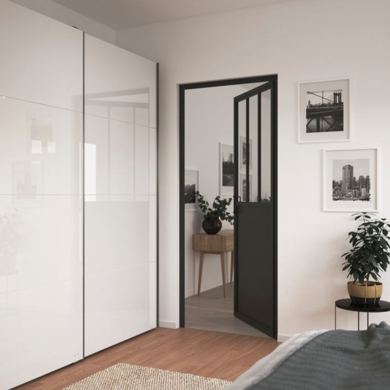 Indvendig dør Industrial 80 cm Venstre Sort