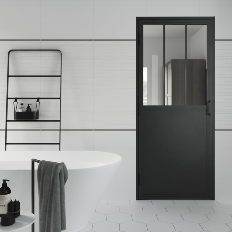Indvendig dør Industrial 80 cm Venstre Sort