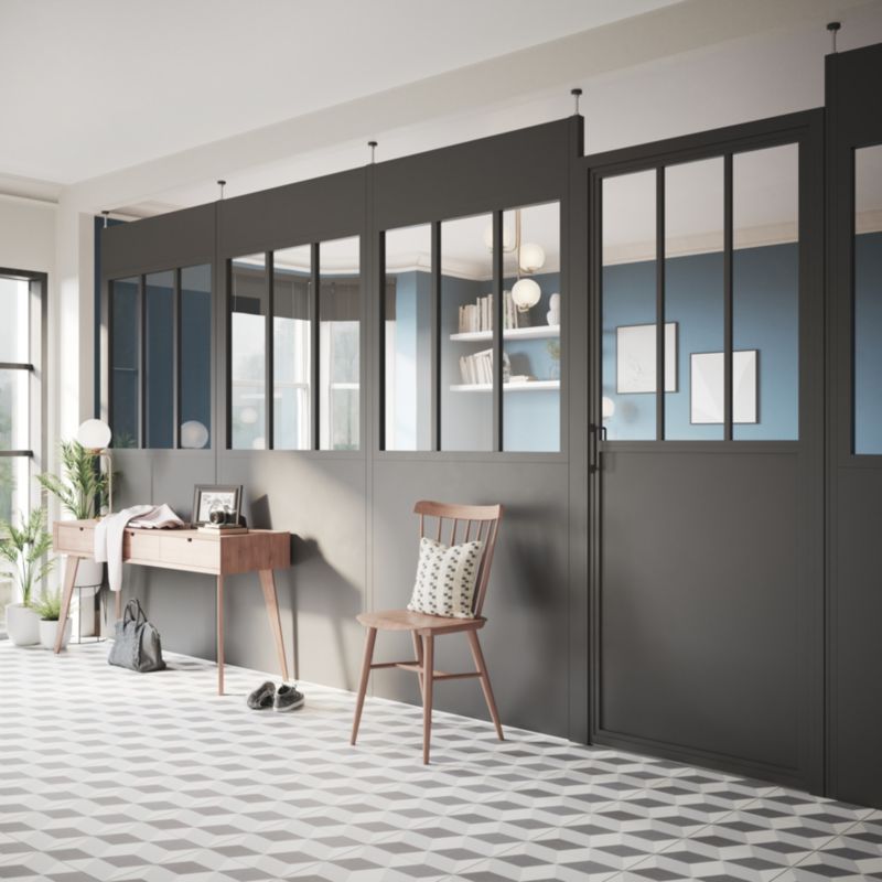 Indvendig dør Industrial 80 cm Venstre Sort